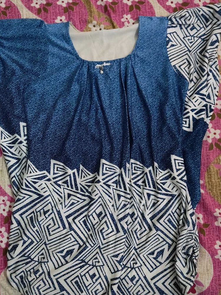 Causual Flutter Sleeves Blue Top