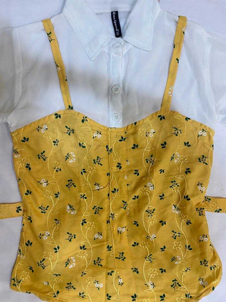 Floral Y2K Top with Shirt