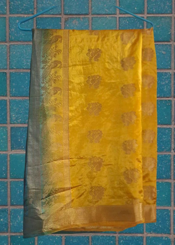 Yellow Banarasi Saree