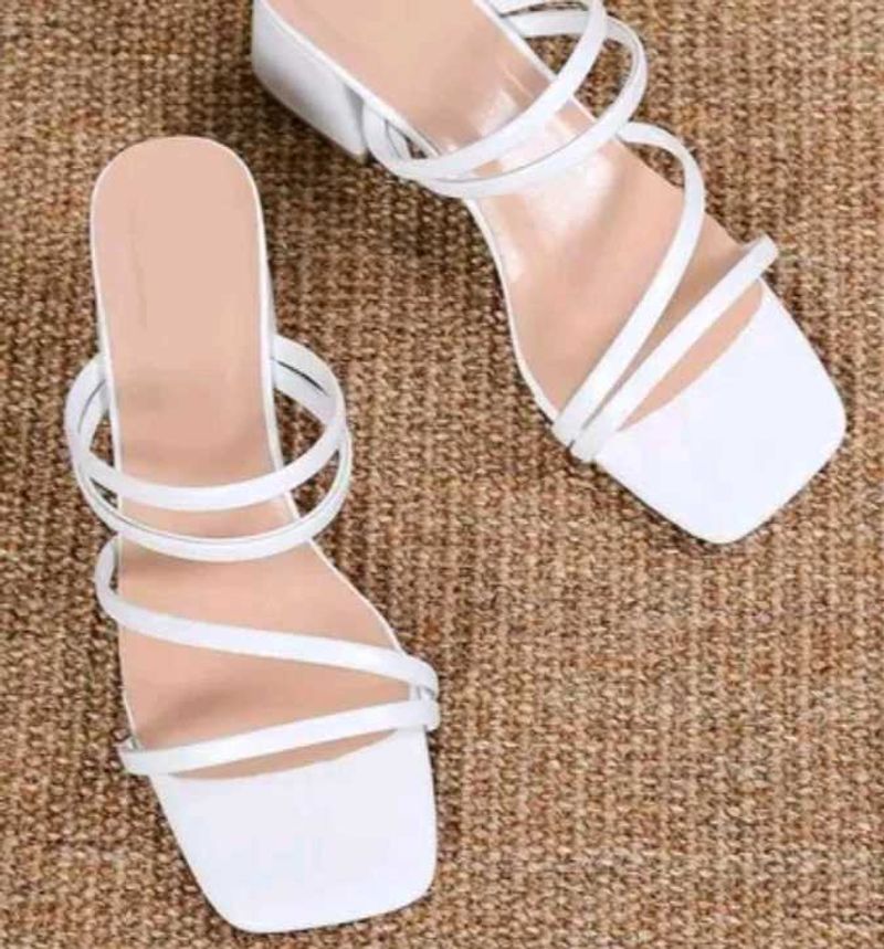 White Strappy Heels