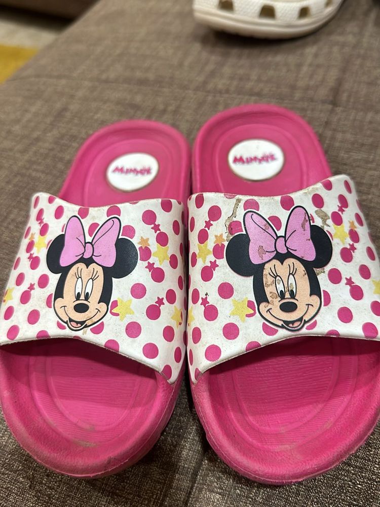 Minnie Mouse Flip Flops For Girls