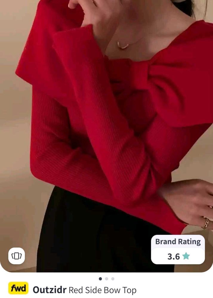 Korean Red Top From Myntra