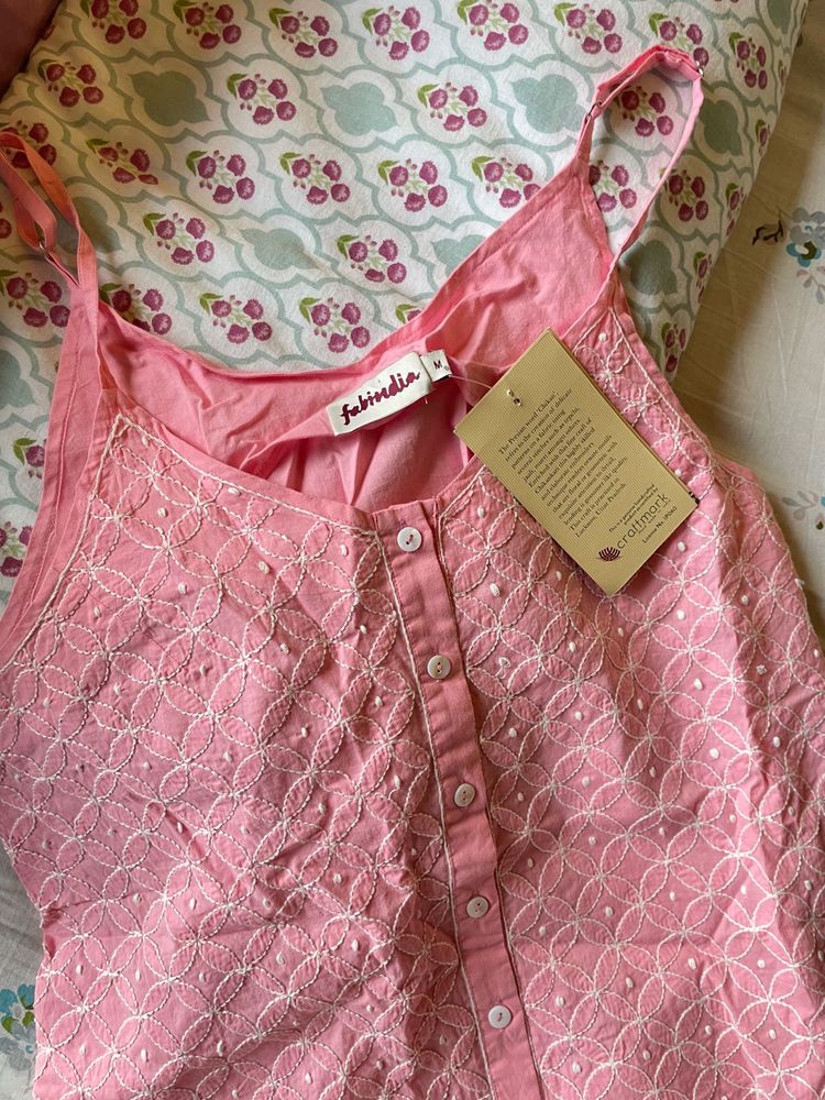 Fabindia elegant pastel pink top