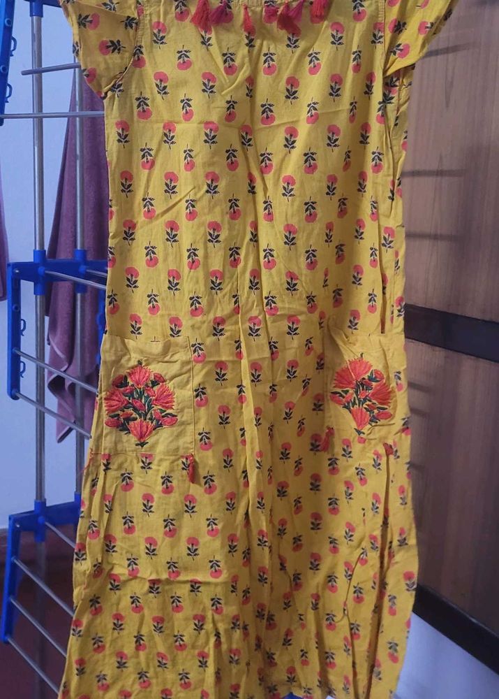 Yellow Floral Kurta