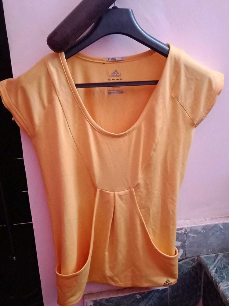 Adidas Climacool Women&#39;s Orange Tee