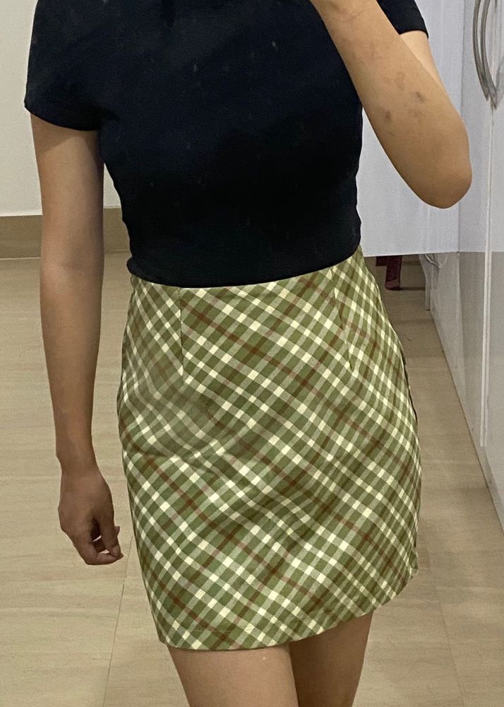 Green Mini Skirt