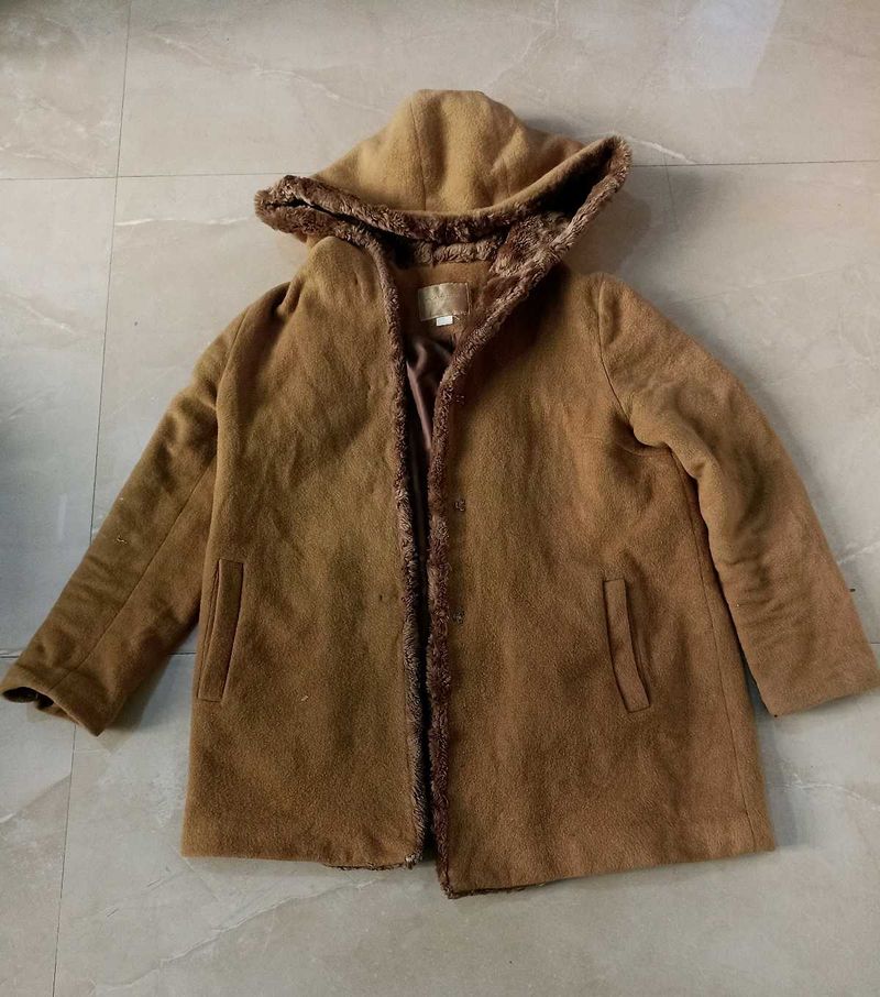 Cozy Brown Hooded Coat