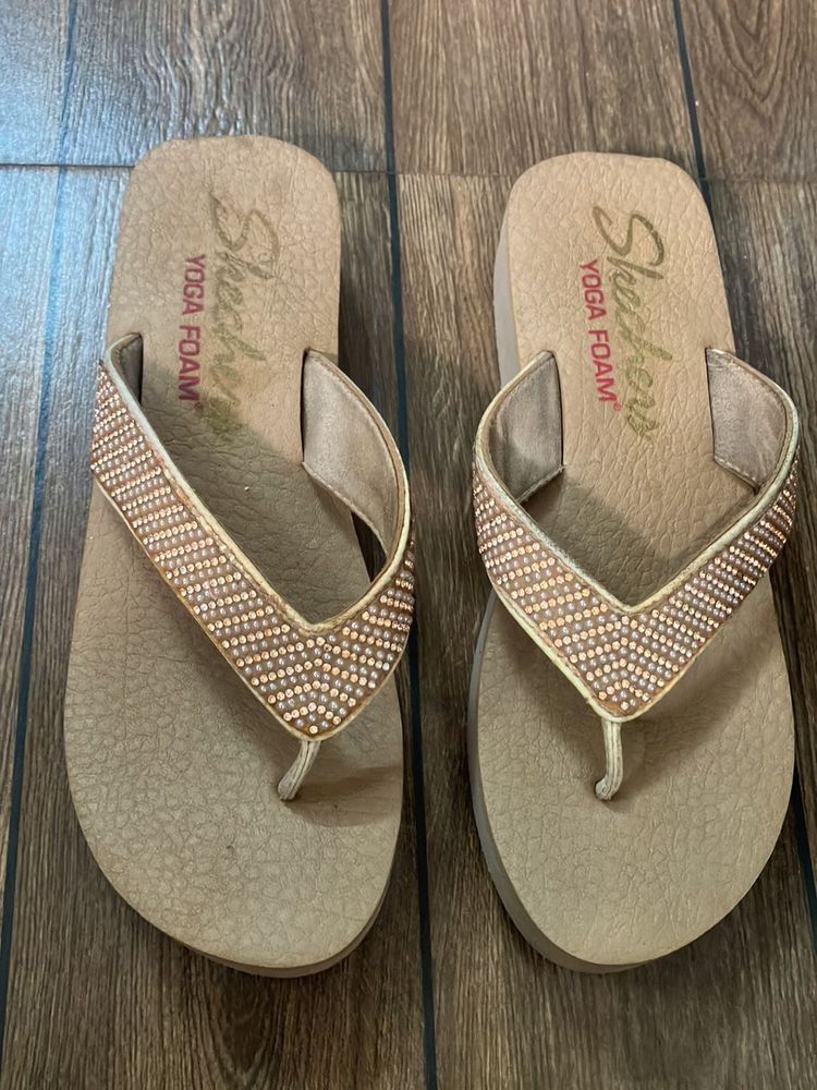 Skechers Yoga Foam Rhinestone Flip Flops