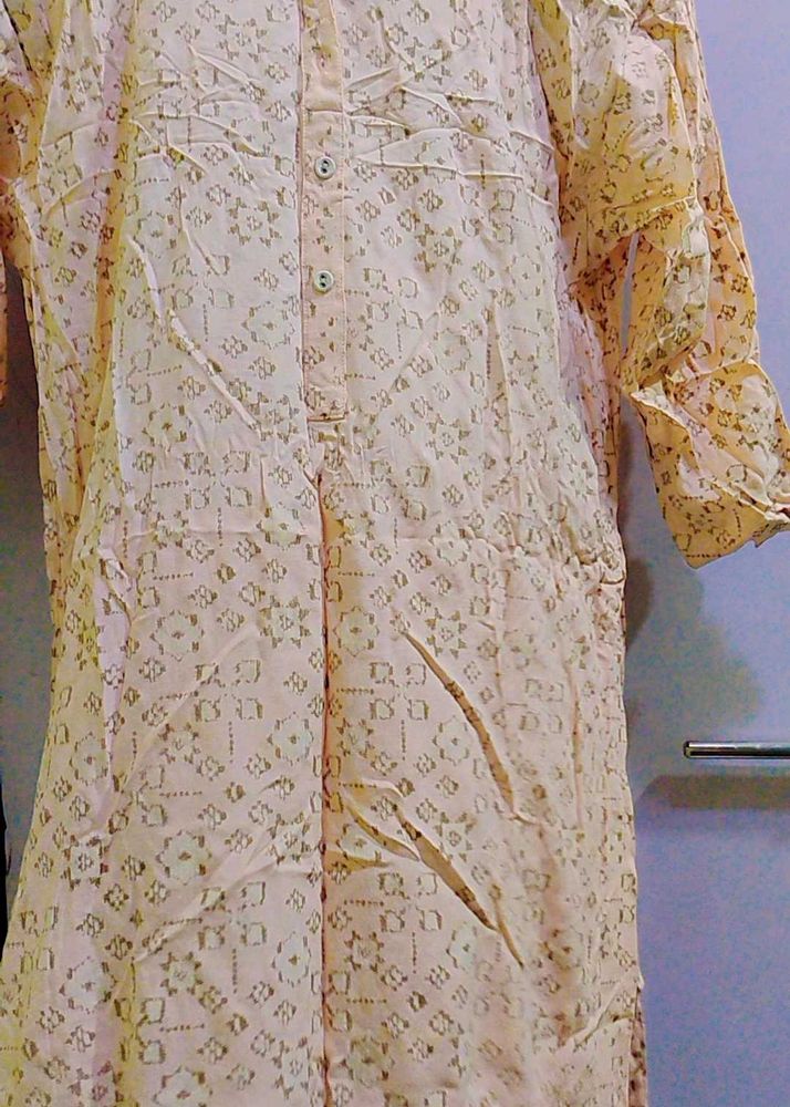 Peach Printed Dress