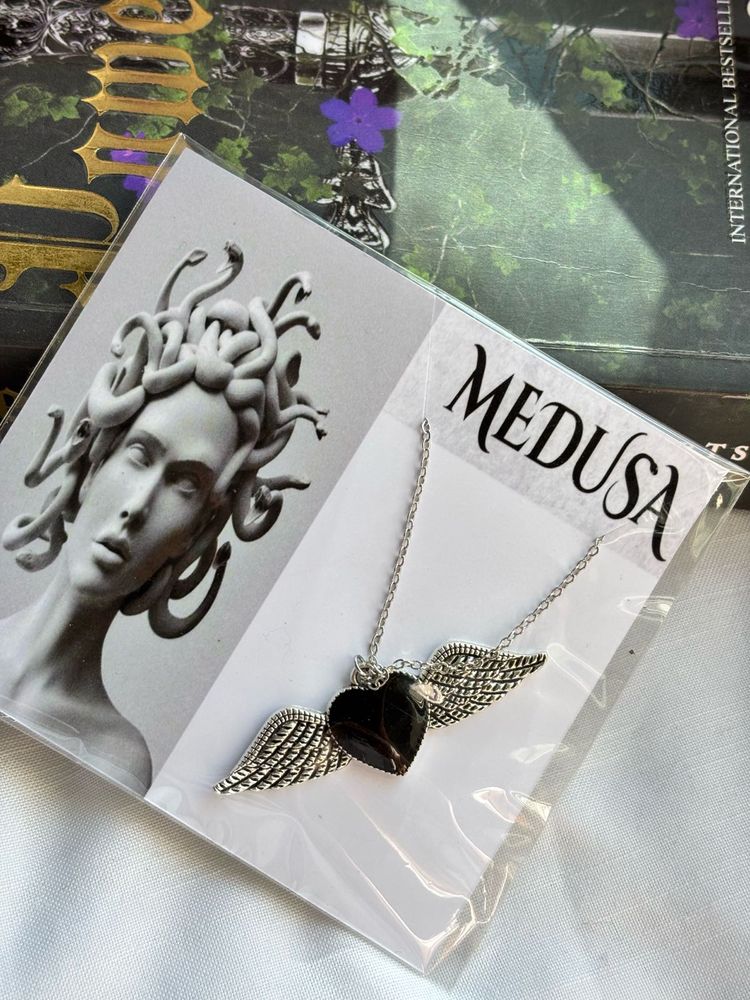 Medusa Winged Heart Necklace