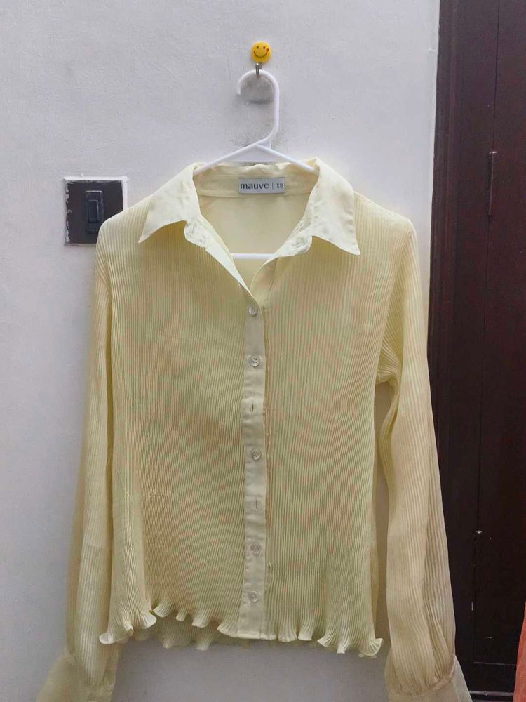 Mauve Button-Down Top