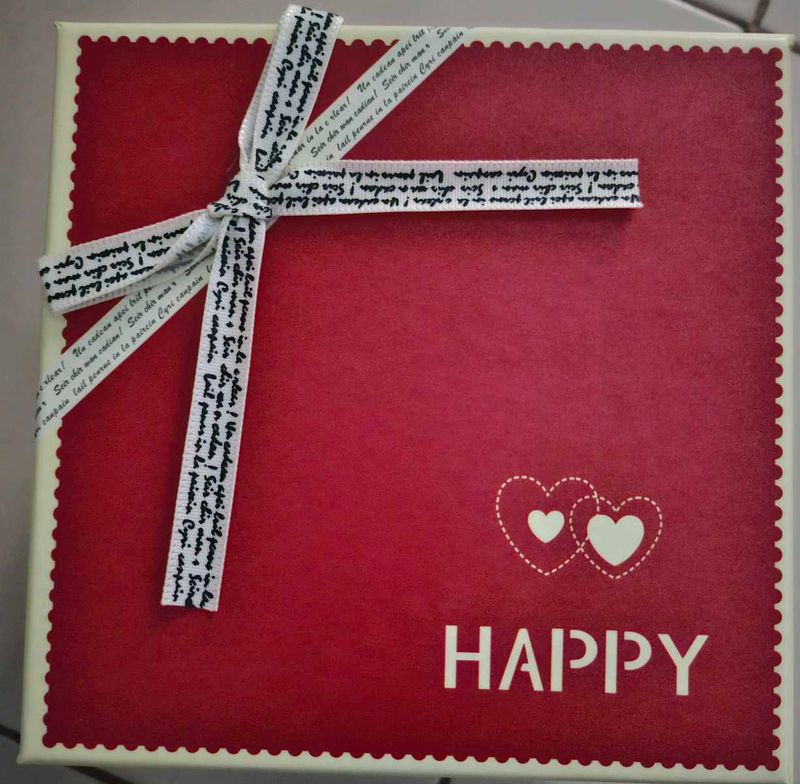 Happy Gift Box with Ribbon
