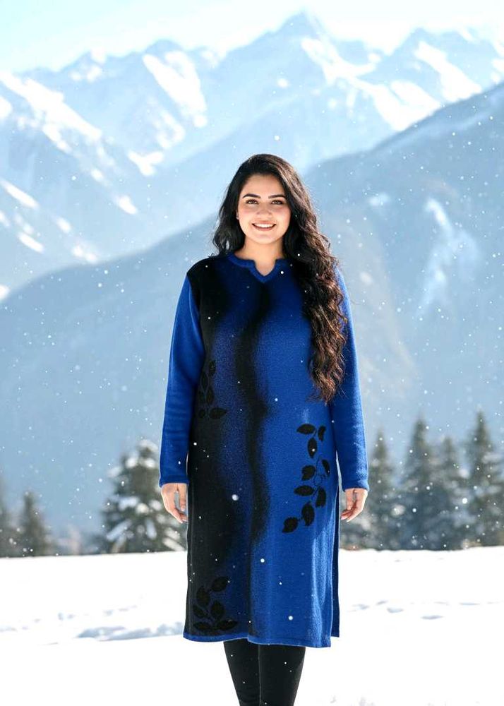 Blue Winter Kurta