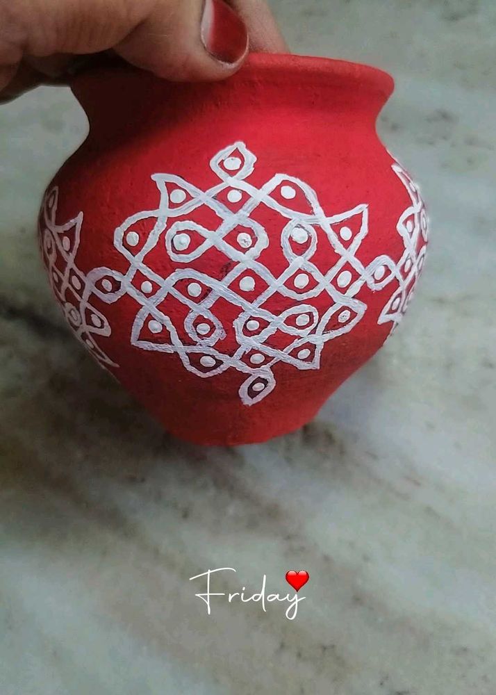 Rangoli On Pot