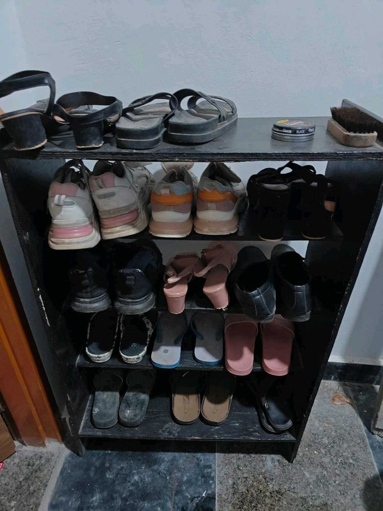 Wooden 5 layer shoerack