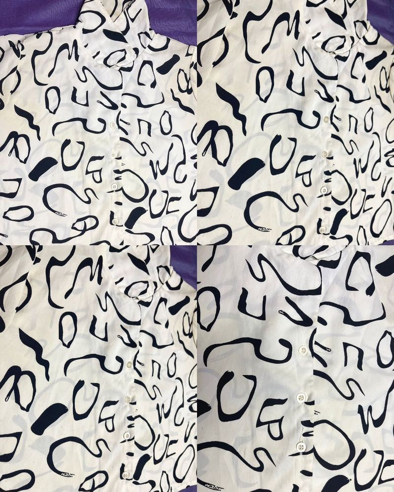 Patterned Button-Down Shirt