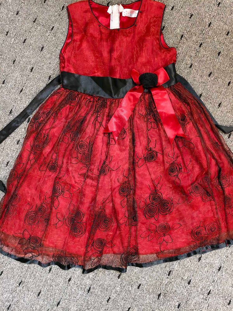 party frock red