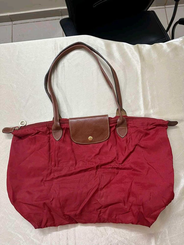 Longchamp Red Tote Bag