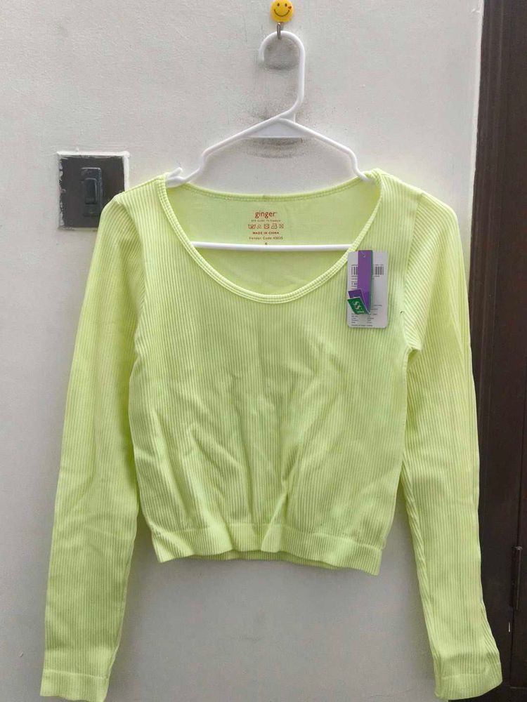 Lime Green Crop Top