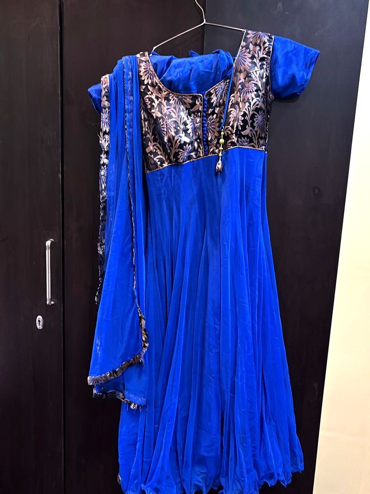 Royal Blue Anarkali Dress