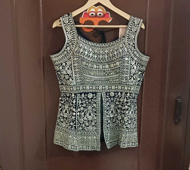 Navy Blue Festive Embellished Set