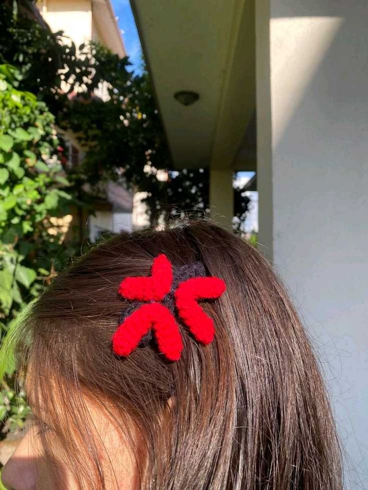 crochet angry hair clip💢