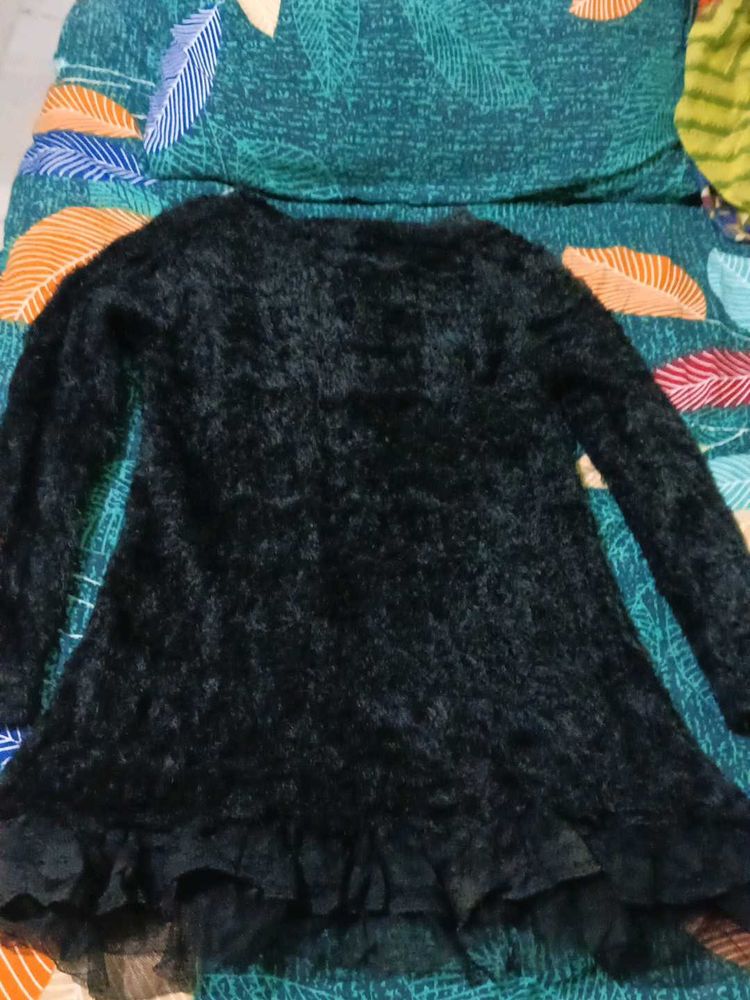 Fluffy Black Tunic