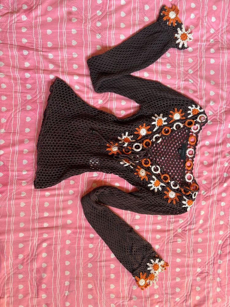 Vero Moda Crochet Knit Top