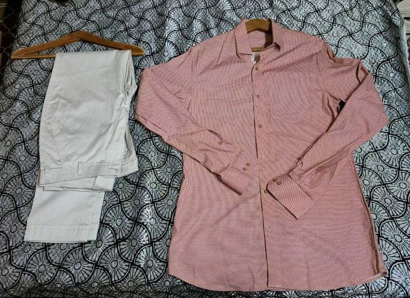 newly Men&#39;s Formal Set shirt trouser Pair