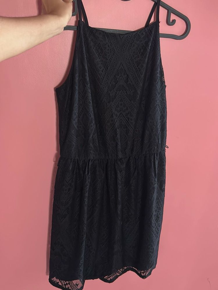 Black Lace Mini Dress