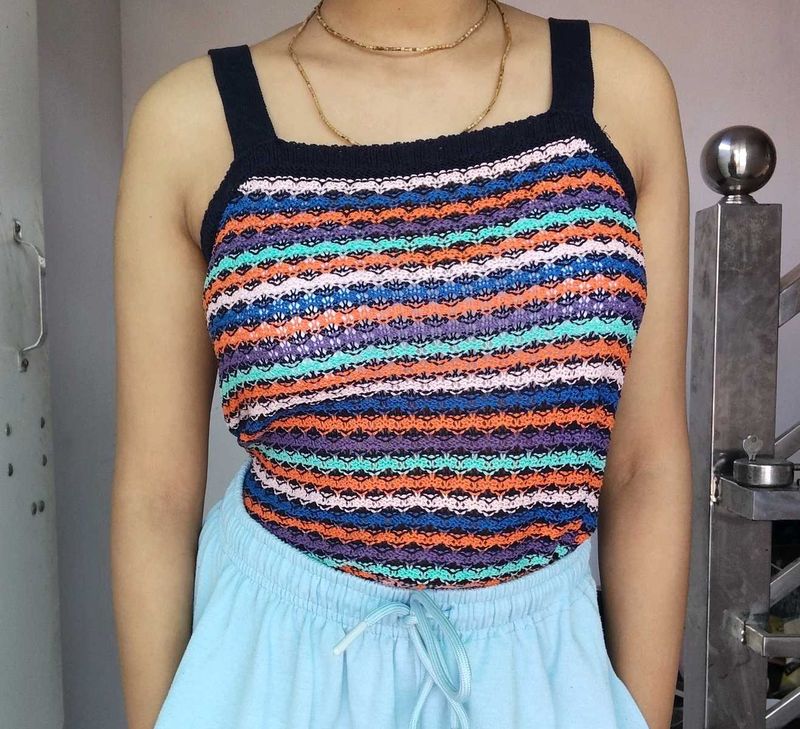 Striped Knit Tank Top