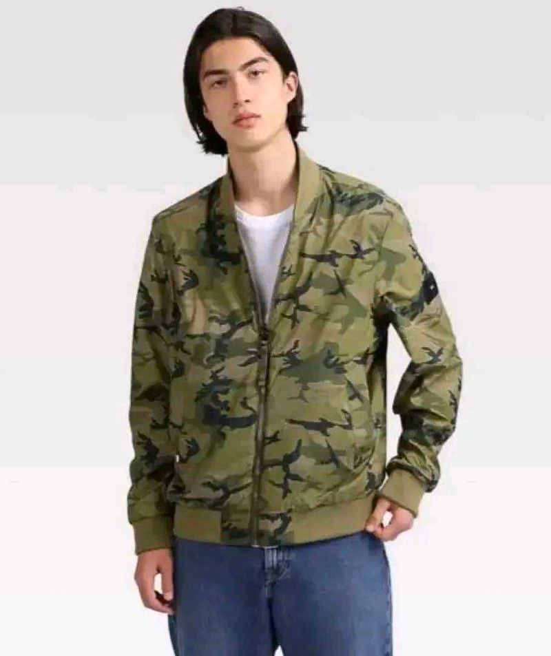 Camo Vintage Bomber Jacket