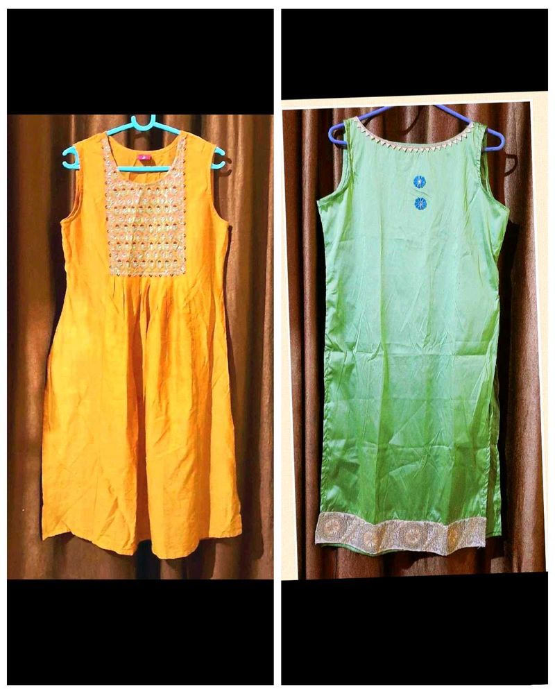 Combo of 2, Stylish Women&#39;s Kurtas Size 40 inches