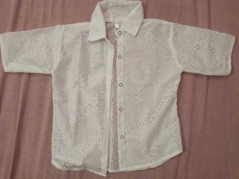 White Patterned Shirt