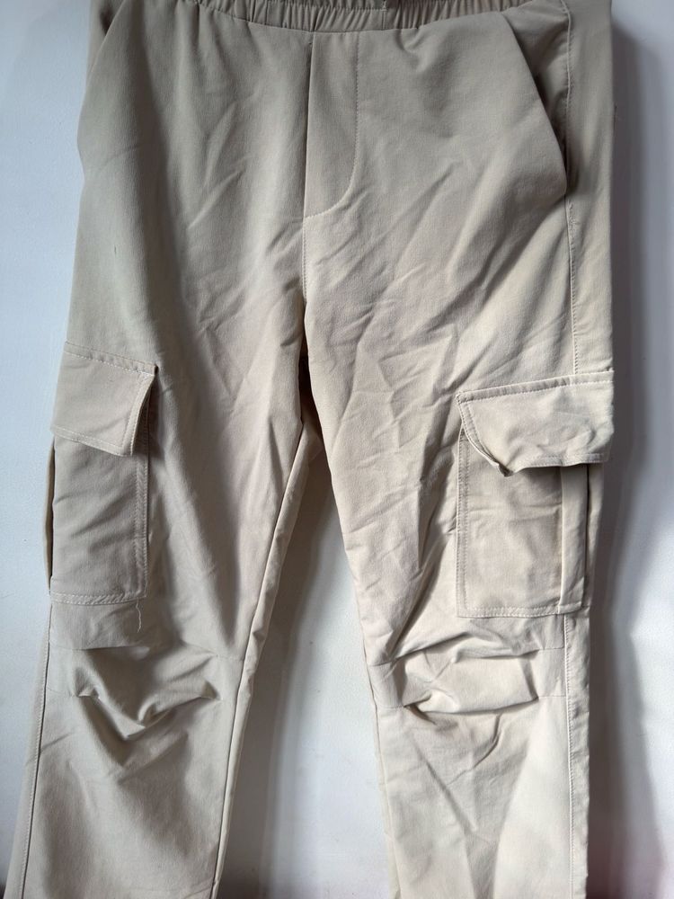 Beige Cargo Pants