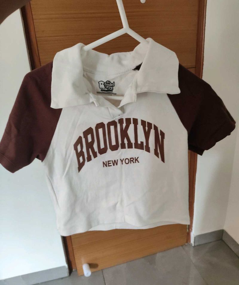 Brooklyn Graphic crop Tee