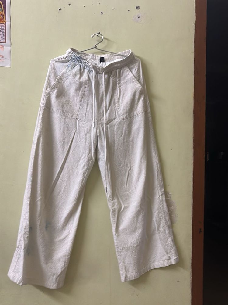 Wide Leg White Pants