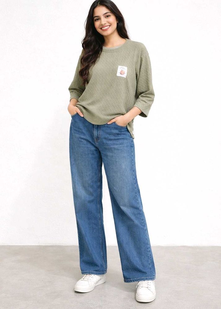 Olive Green Casual Top🌟🎀