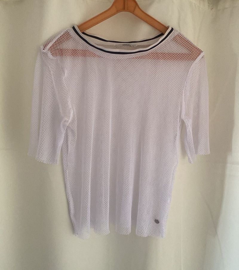 White Mesh Top