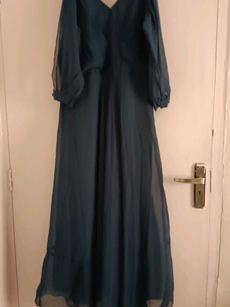 Elegant Teal Maxi Dress