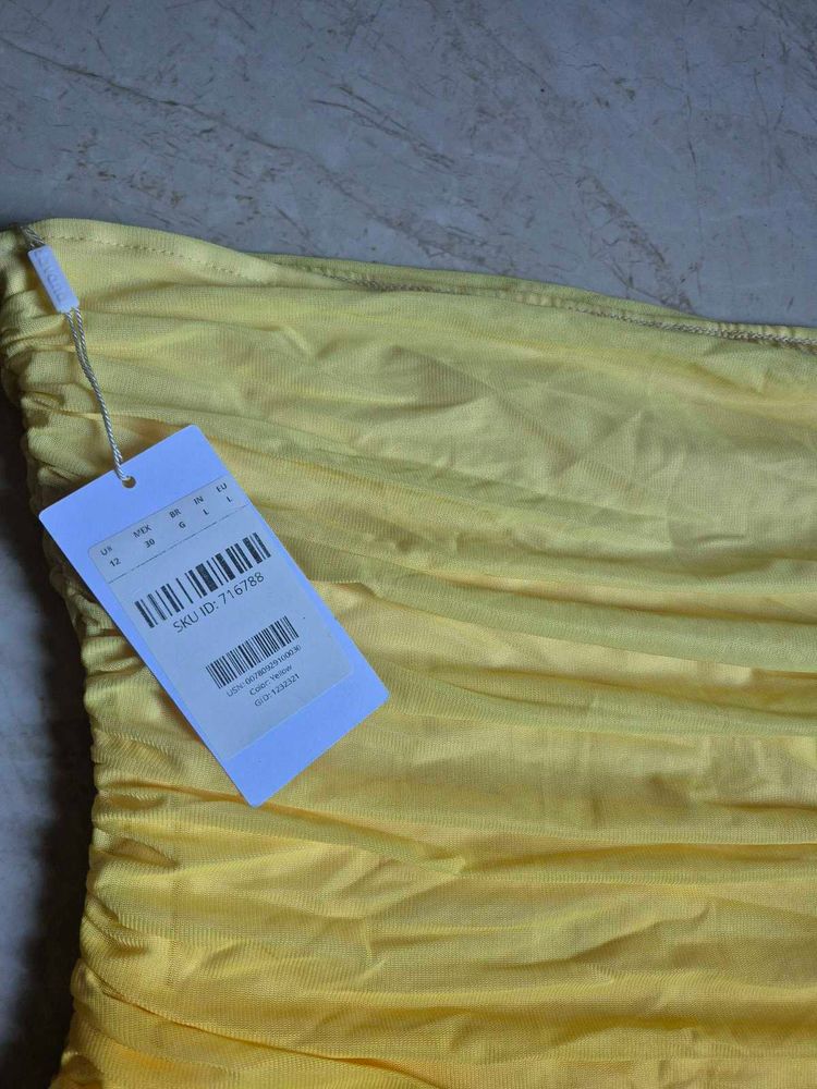 Gathered Bandeau Bodycon Dress
