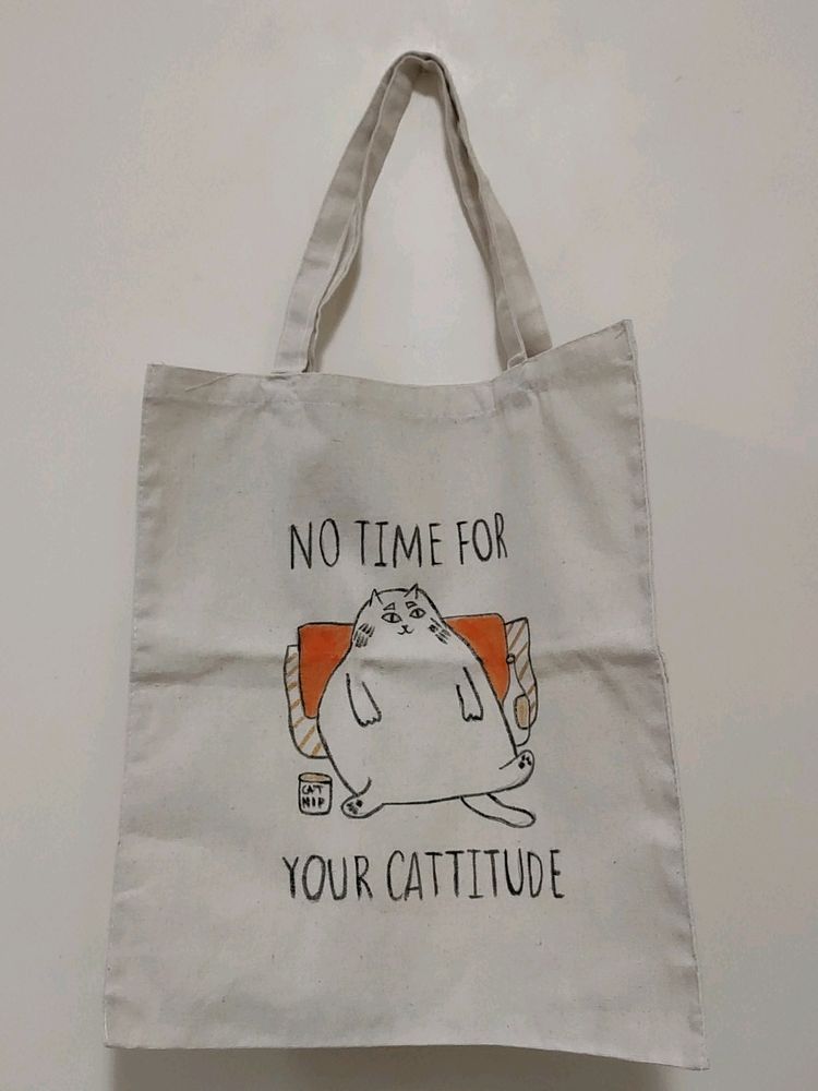Hand Painted Cat Bag