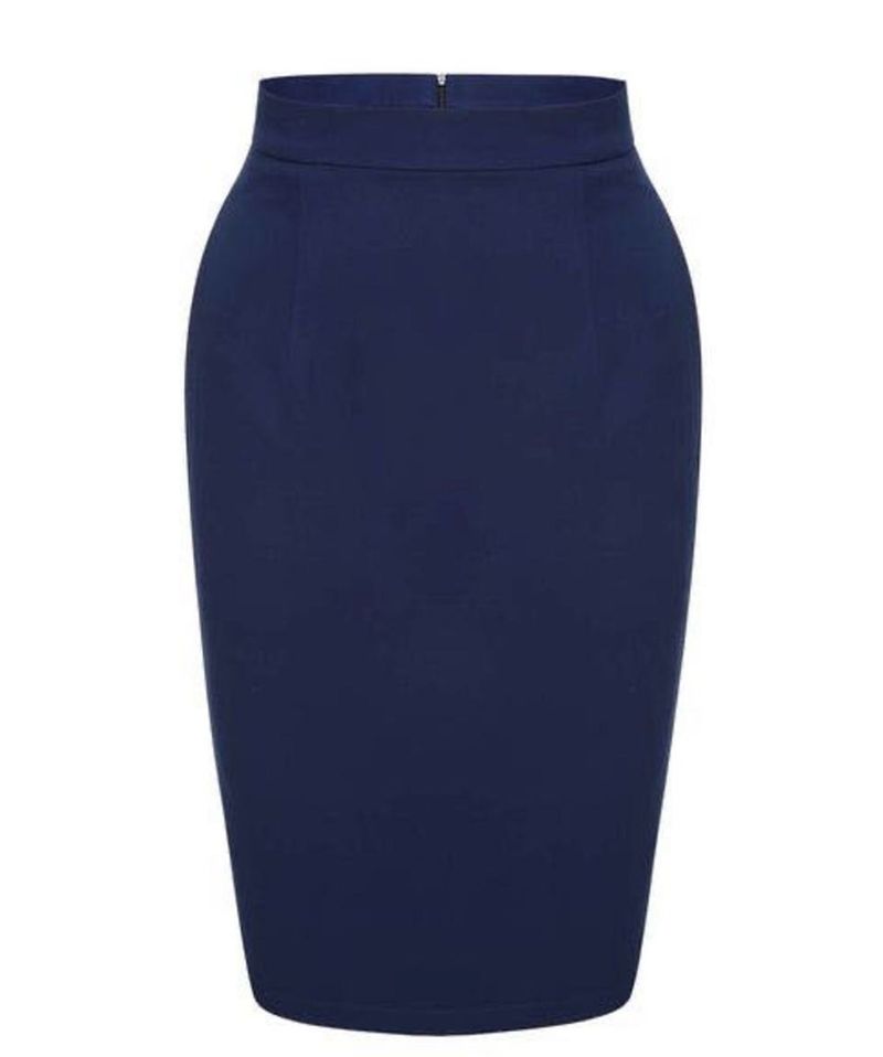 🔴BLUE STRAIGHT PENCIL SKIRT🔴