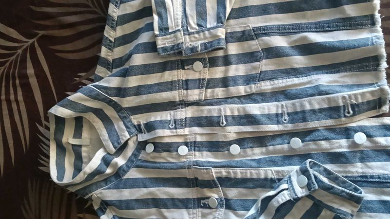 Striped Denim Jacket