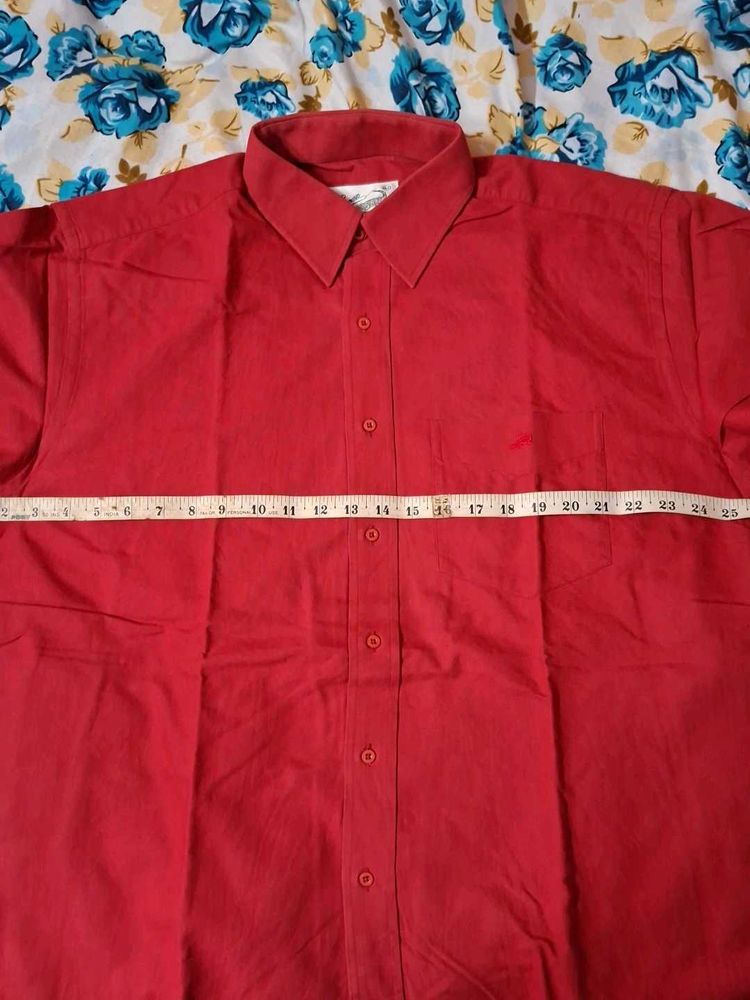 Red Casual Shirt can fit 48 to 50 size loose..exce