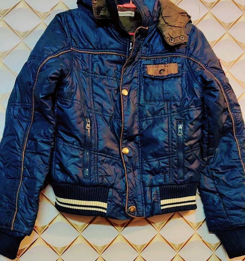 Blue 🧥Jacket With Fur