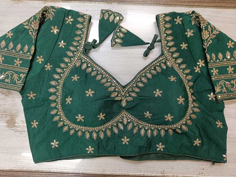 Sabyasachi Embroidered Green Blouse