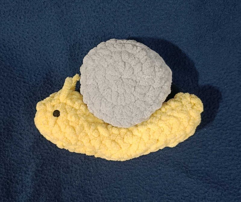 🐌 Plush Crochet Yellow Snail