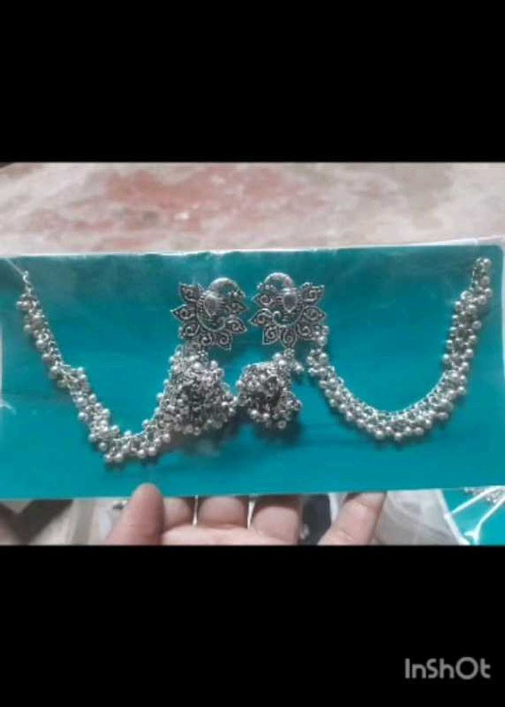 Oxidized Jhumka Earrings