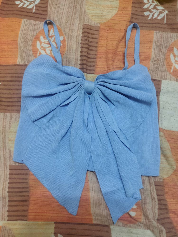 Blue Bow Cami Top